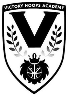 V VICTORY HOOPS ACADEMY logo