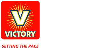 V VICTORY SETTING THE PACE logo