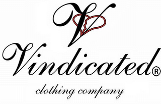 V VINDICATED CLOTHING COMPANY logo