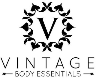 V VINTAGE BODY ESSENTIALS logo