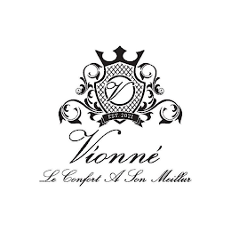 V VIONNÉ EST. 2021 LE CONFORT A SON MEILLEUR logo