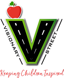 V VISIONARY STREET KEEPING CHILDREN INSPIRED logo