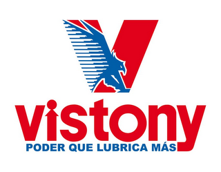 V VISTONY PODER QUE LUBRICA MÁS logo