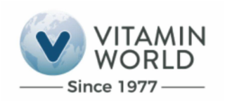 V VITAMIN WORLD SINCE 1977 logo