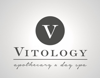 V VITOLOGY APOTHECARY AMPERSAND DAY SPA logo