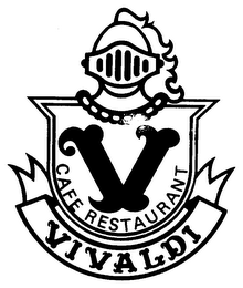 V VIVALDI CAFE RESTAURANT logo