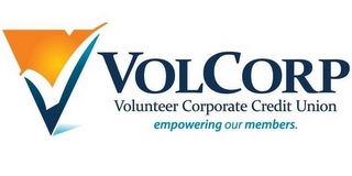V VOLCORP VOLUNTEER CORPORATE CREDIT UNION EMPOWERING OUR MEMBERS. logo