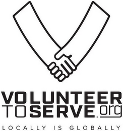 V VOLUNTEER TO SERVE.ORG LOCALLY IS GLOBALLY logo