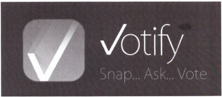 V VOTIFY SNAP... ASK... VOTE logo