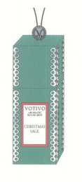 V VOTIVO AROMATIC ROOM MIST CHRISTMAS SAGE logo