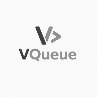 V VQUEUE logo