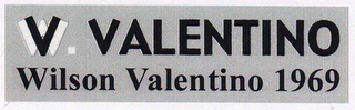 V W VALENTINO WILSON VALENTINO 1969 logo