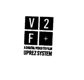 V2F+ A DIGITAL VIDEO TO FILMI UPREZ SYSTEM logo