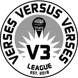 V3 LEAGUE EST. 2018 VERSES VERSUS VERSES logo
