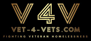 V4V VET-4-VETS.COM FIGHTING VETERAN HOMELESSNESS logo