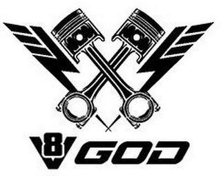 V8 GOD logo