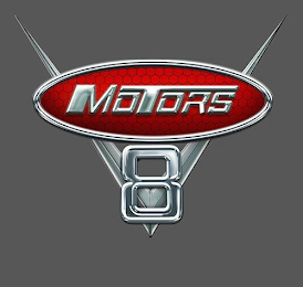 V8 MOTORS logo