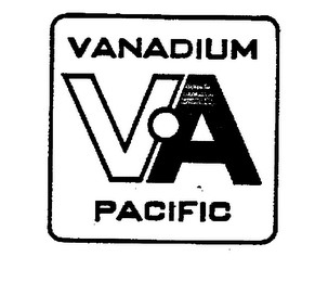 VA VANADIUM PACIFIC logo