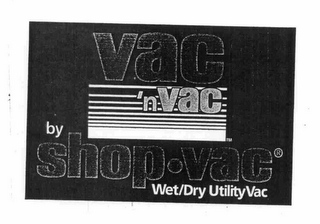 VAC 'N VAC BY SHOP · VAC WET/DRY UTILITYVAC logo