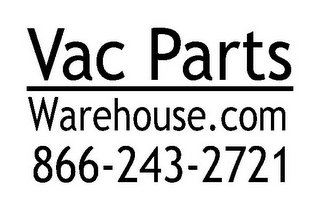 VAC PARTS WAREHOUSE.COM 866-243-2721 logo
