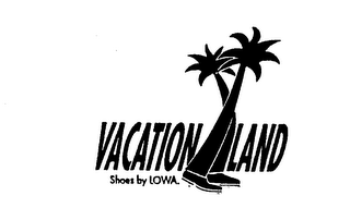 VACATION LAND SHOES BY LOWA. logo