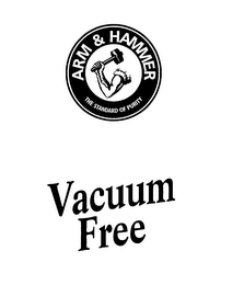 VACUUM FREE ARM & HAMMER THE STANDARD OF PURITY logo