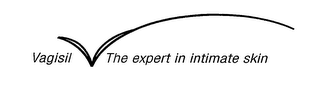 VAGISIL V THE EXPERT IN INTIMATE SKIN logo