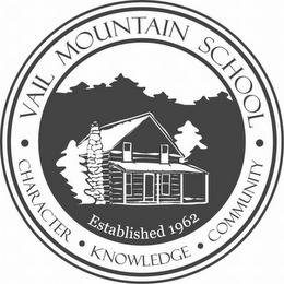 VAIL MOUNTAIN SCHOOL ESTABLISHED 1962 · CHARACTER · KNOWLEDGE · COMMUNITY · logo