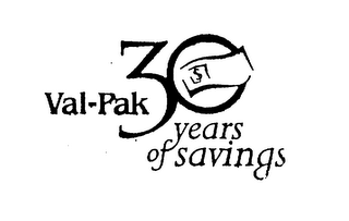 VAL-PAK 30 YEARS OF SAVINGS logo