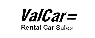 VALCAR= RENTAL CAR SALES logo