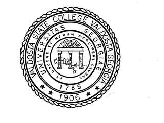 VALDOSTA STATE COLLEGE VALDOSTA GEORGIA UNIVERSITAS GEORGIAE 1906 logo