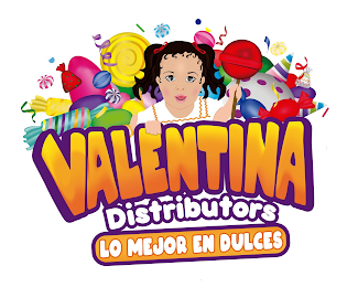 VALENTINA DISTRIBUTORS LO MEJOR EN DULCES logo