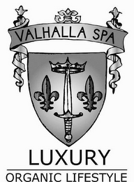 VALHALLA SPA LUXURY ORGANIC LIFESTYLE logo