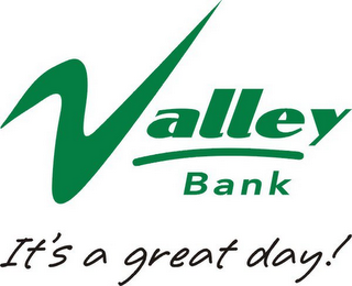VALLEY BANK IT'S A GREAT DAY! logo