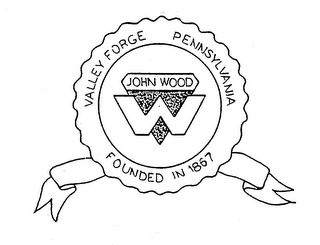 VALLEY FORGE PENNSYLVANIA FOUNDED IN 1867 JOHN WOOD W logo