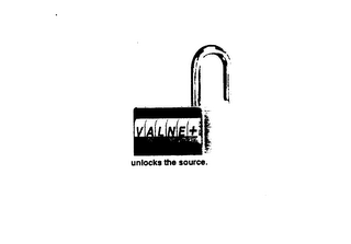 VALNE+ UNLOCKS THE SOURCE. logo