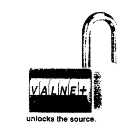 VALNE+ UNLOCKS THE SOURCE. logo