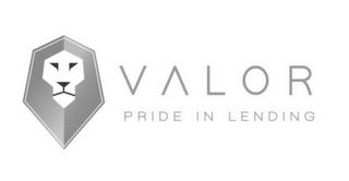 VALOR PRIDE IN LENDING logo