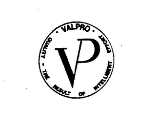 VALPRO QUALITY - THE RESULT OF INTELLIGENT EFFORT VP logo