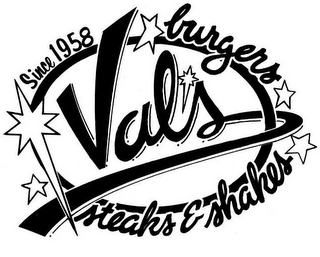 VAL'S BURGERS STEAKS & SHAKES SINCE 1958 logo