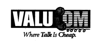 VALUCOM WHERE TALK IS CHEAP. logo