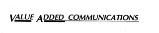 VALUE ADDED COMMUNICATIONS logo