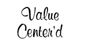 VALUE CENTER'D logo