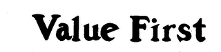 VALUE FIRST logo