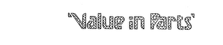 'VALUE IN PARTS' logo