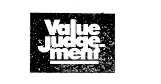VALUE JUDGE-MENT logo