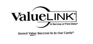 VALUE LINK A SERVICE OF FIRST DATA STORED VALUE SUCCESS IS IN OUR CARDS logo