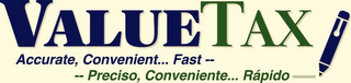 VALUETAX ACCURATE, CONVENIENT... FAST-- --PRECISO, CONVENIENTE... RÁPIDO logo