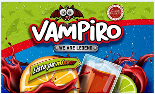 VAMPIRO WE ARE LEGEND LISTO PA MIXEAR ELABORADO CON SANGRITA DE LA CASA RECIPE SINCE 1950 EDMUNDO SÁNCHEZ HECHO EN MEXICO logo