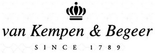 VAN KEMPEN & BEGEER SINCE 1789 logo